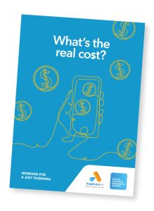 An image of the front of the 'What's the real cost?' report.